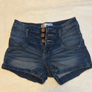 No Boundaries Dark Blue Jean Shorts